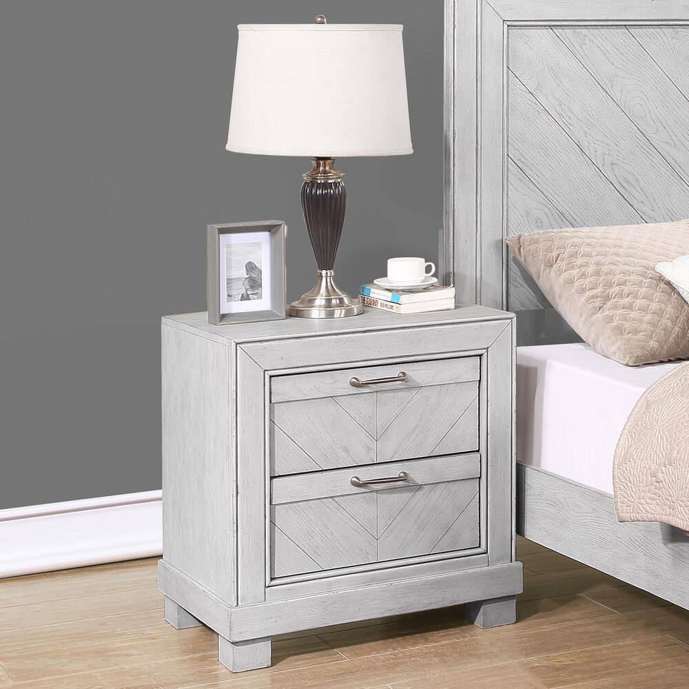 Montana Gray 2-Drawer 26 in. Nightstand