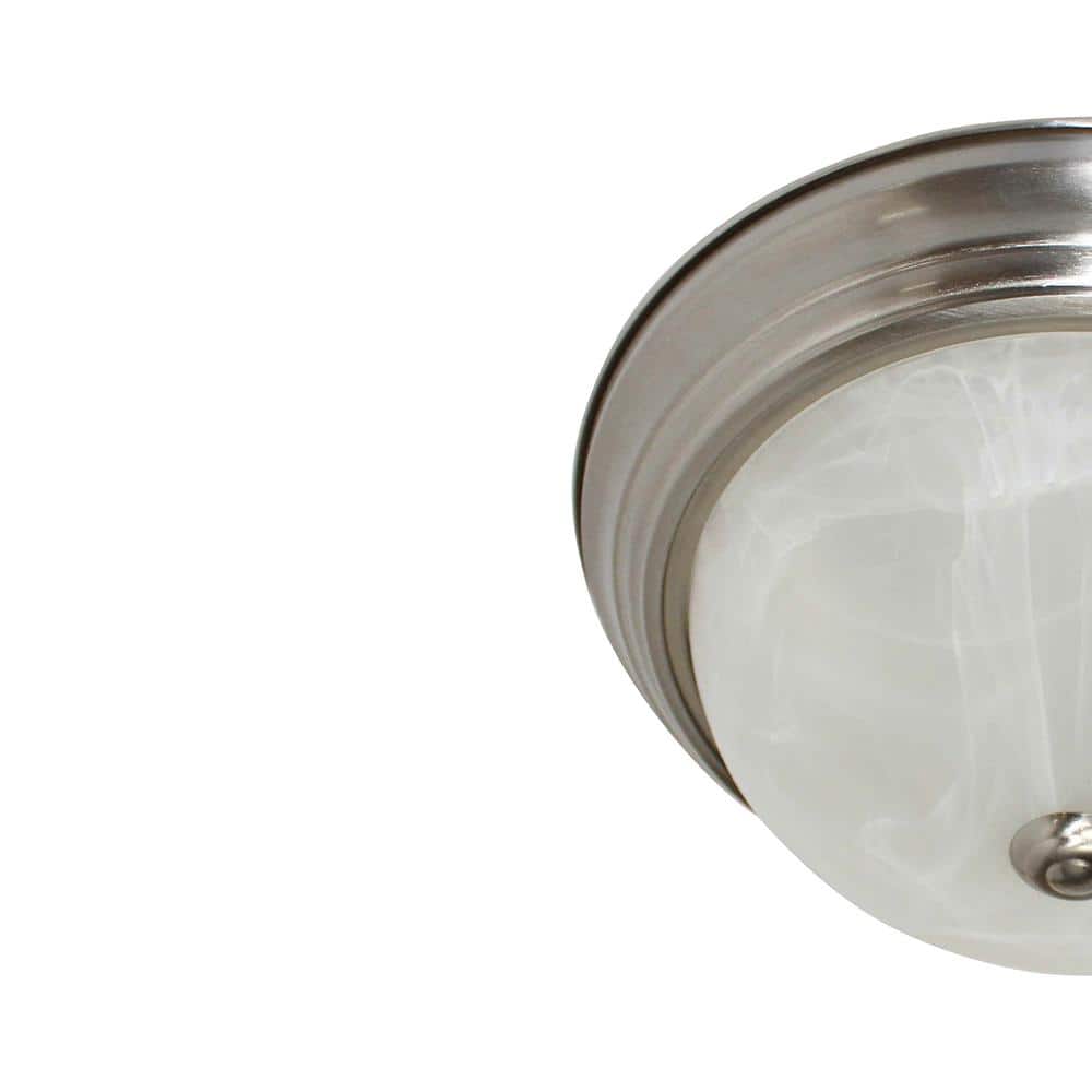 Brushed Nickel and Glass LED Flush Mount Ceiling Light