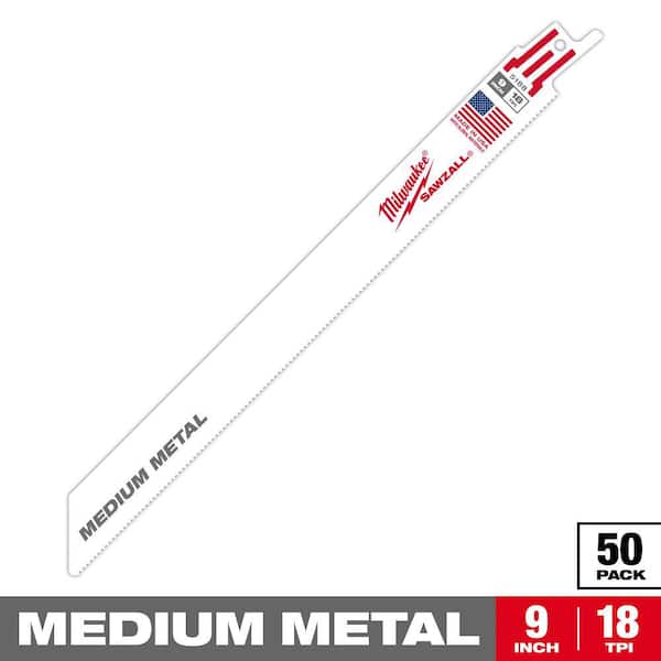9 in. 18 TPI Medium Metal Cutting SAWZALL Reciprocating Saw Blades (50-Pack)