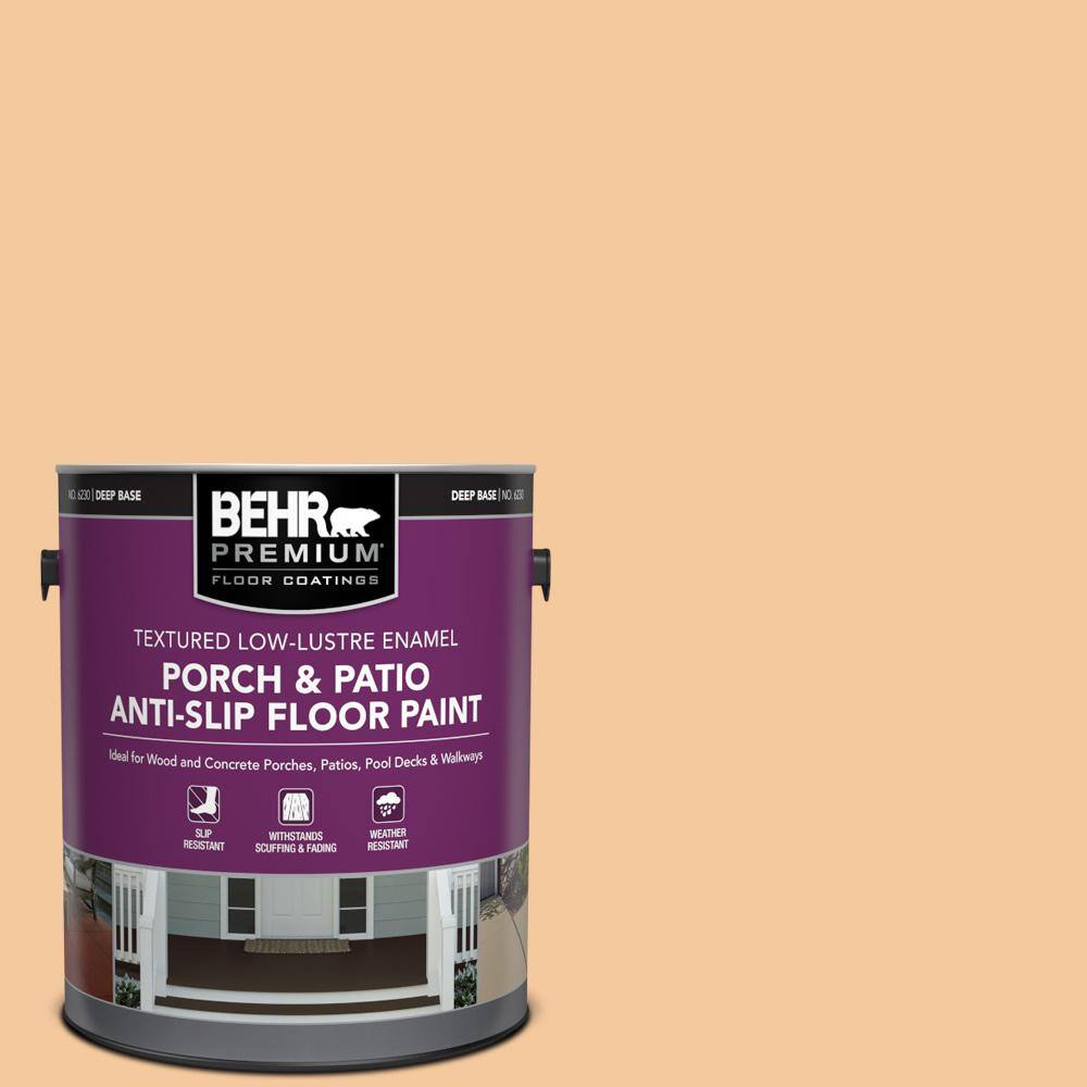 1 gal. #M240-4 Sheer Apricot Textured Low-Lustre Enamel Interior/Exterior P
