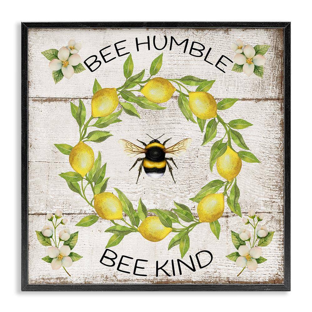 Bee Humble and Kind Rustic by Creatif Belle Black Framed Animal Giclee Art Print 24 in. x 24 in. price history on PriceWatchPro