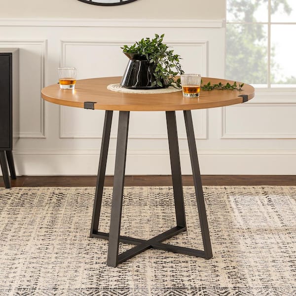 Black Dining Table Hdw40rdwraeo, Rustic Round Kitchen Table