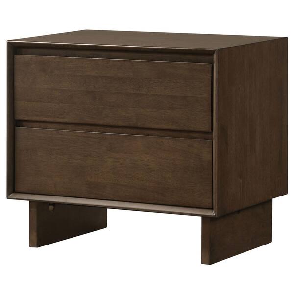 bedsidedrama BROWN サイズ2 Coaster Glenwood Warm Brown 2-Drawer Nightstand Bedside Table with