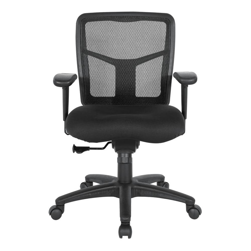 Black Mesh Ergonomic Executive Swivel Chair with Adjustable Arms