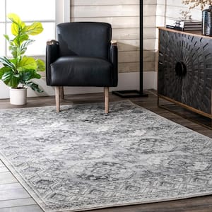 Shea Vintage Gray Doormat 3 ft. x 5 ft. Area Rug