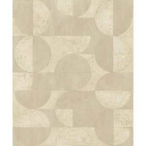 Barcelo Beige Circles Paper Non-Pasted Textured Wallpaper