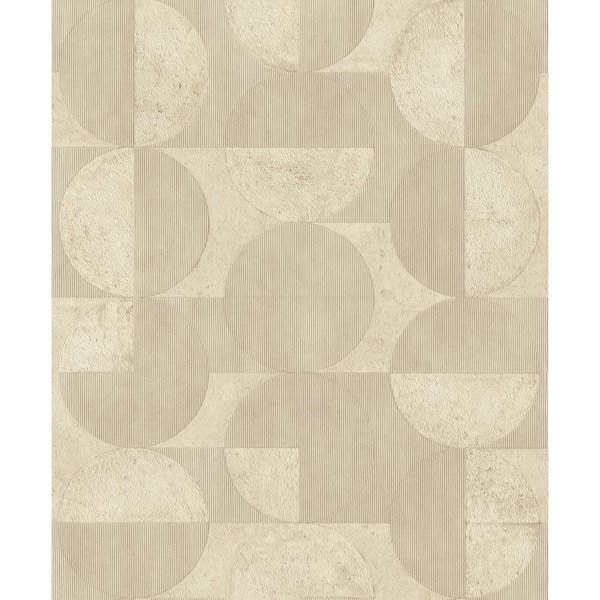 Barcelo Beige Circles Paper Non-Pasted Textured Wallpaper