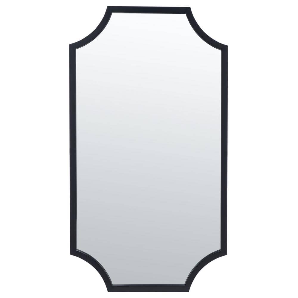 Elenin 36" Black Wood Frame Rectangular Mirror