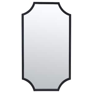 Elenin 19.75 in. W x 36 in. H Iron Novelty Modern Black Wall Mirror