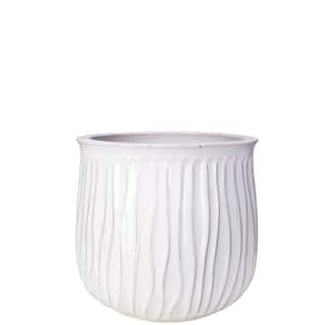 7 in. x 6.5 in. Riverside Decorative Ceramic Planter - Creamy White