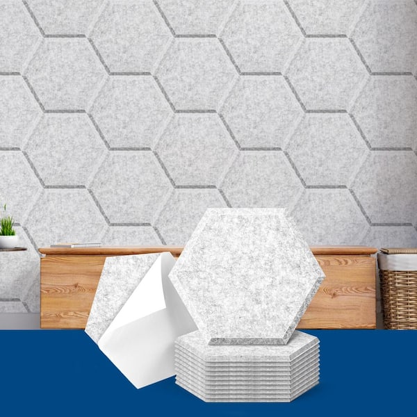 DECORATIVE SOUNDPROOFING Tile Acoustic Panel Sound Absorbing Panel Sound  Dampening Sound Insulation Block Noise Hexagon Wall Art Easy DIY 