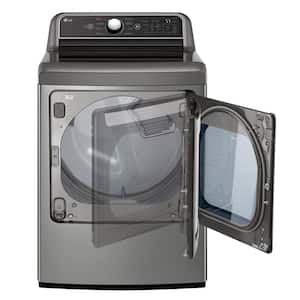 7.3 cu. ft. Large Capacity Vented Electric Dryer with Sensor Dry and EasyLoad Door in Graphite Steel
