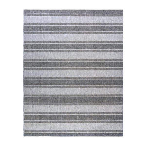 Gertmenian Paseo Castro Ash 6 ft. x 9 ft. Striped Indoor/Outdoor Area Rug