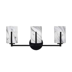 Cottonwood 21 in. 3-Light Matte Black Vanity Light