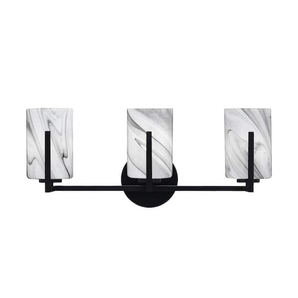 Unbranded Cottonwood 21 in. 3-Light Matte Black Vanity Light