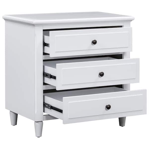 28 in. W x 16.9 in. D x 28 in. H Bathroom White Linen Cabinet