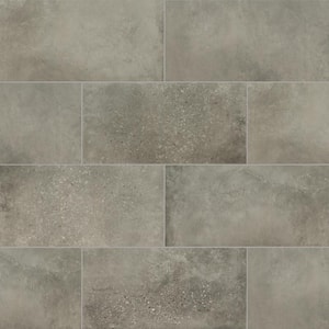 Amstel Cemento 12 in. x 24 in. Matte Porcelain Stone Look Floor and Wall Tile (14 sq. ft./Case)