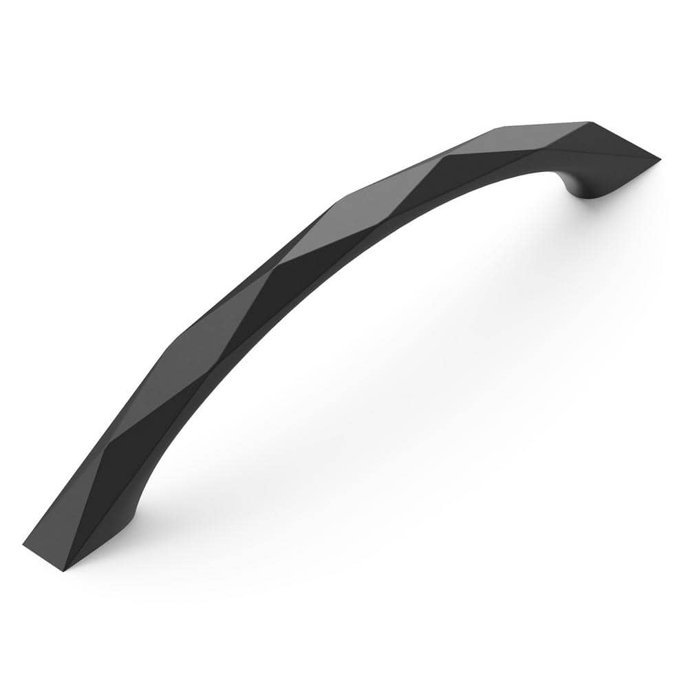 Matte Black Geometric Kitchen Cabinet Handles 5-1/16"