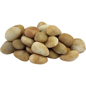 Margo Garden Products 12 cu. ft., 0.4 cu. ft. 1 in. 2 in. Golden Sapphire Pebbles (30-Bags/Covers)