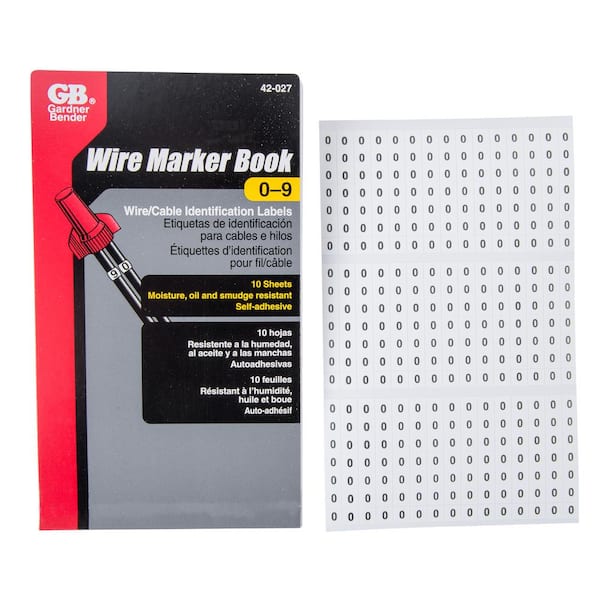 Gardner Bender Wire Marker Booklet, Numbers 0-9 42-027 - The