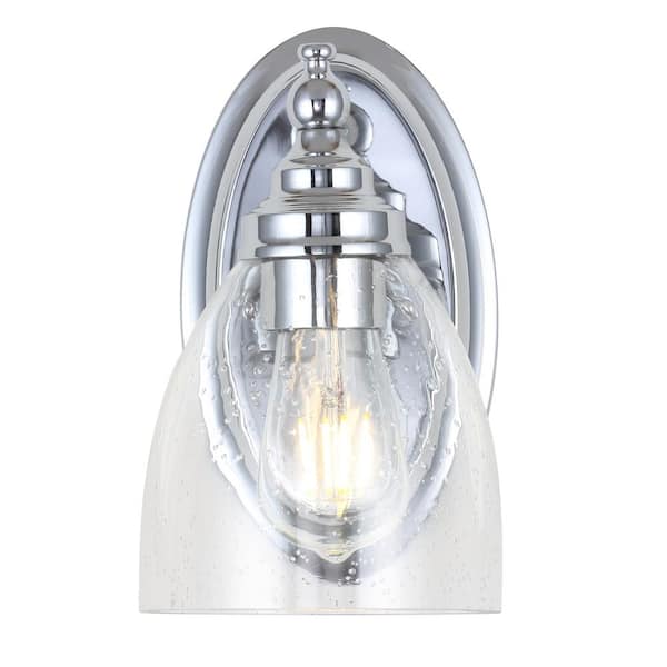 Marais 5.5 in. Metal/Glass LED Chrome Wall Sconce