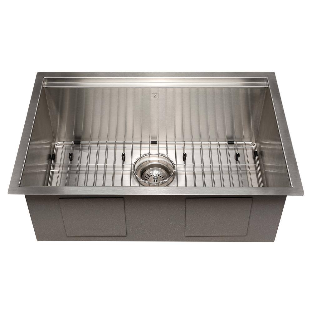27" Stainless Steel Undermount Kitchen Sink with Accessories