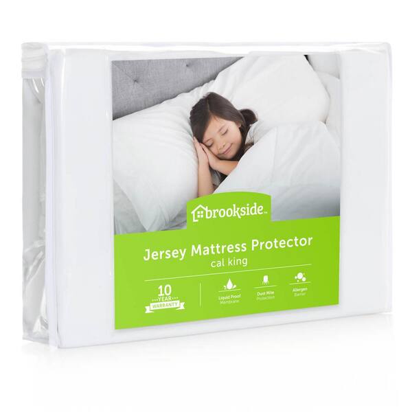 Brookside Soft Jersey Mattress Protector - Waterproof and Dust Mite Proof - California King