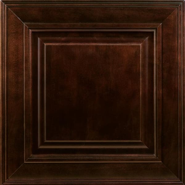 American Woodmark Savannah 14 9/16-in. W x 14 1/2-in. D x 3/4-in. H Cabinet Door Sample in Cherry Java