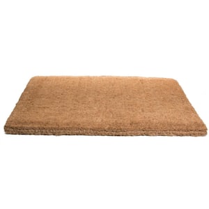 Traditional Coir Plain Mat 36 in. x 24 in. Natural Coconut Husk Door Mat