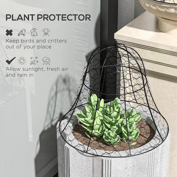 Misopily 16 in. x 13 in. Black Stackable Garden Chicken Wire Misopily 16 in. x 13 in. Black Stackable Garden Chicken Wire