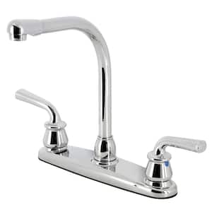 Restoration 2-Handle Deck Mount Centerset Kitchen Faucets in Polished Chrome