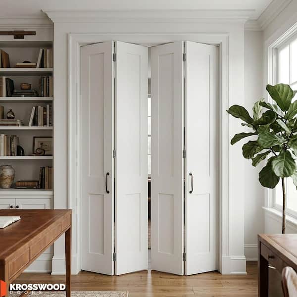 Krosswood Doors 60 in. x 80 in. Shaker 2-Panel Solid Core Primed