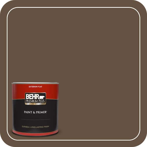 BEHR PREMIUM PLUS 1 qt. #ECC-20-3 Hickory Grove Flat Exterior Paint & Primer