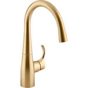 Simplice Single Handle Bar Faucet in Vibrant Brushed Moderne Brass