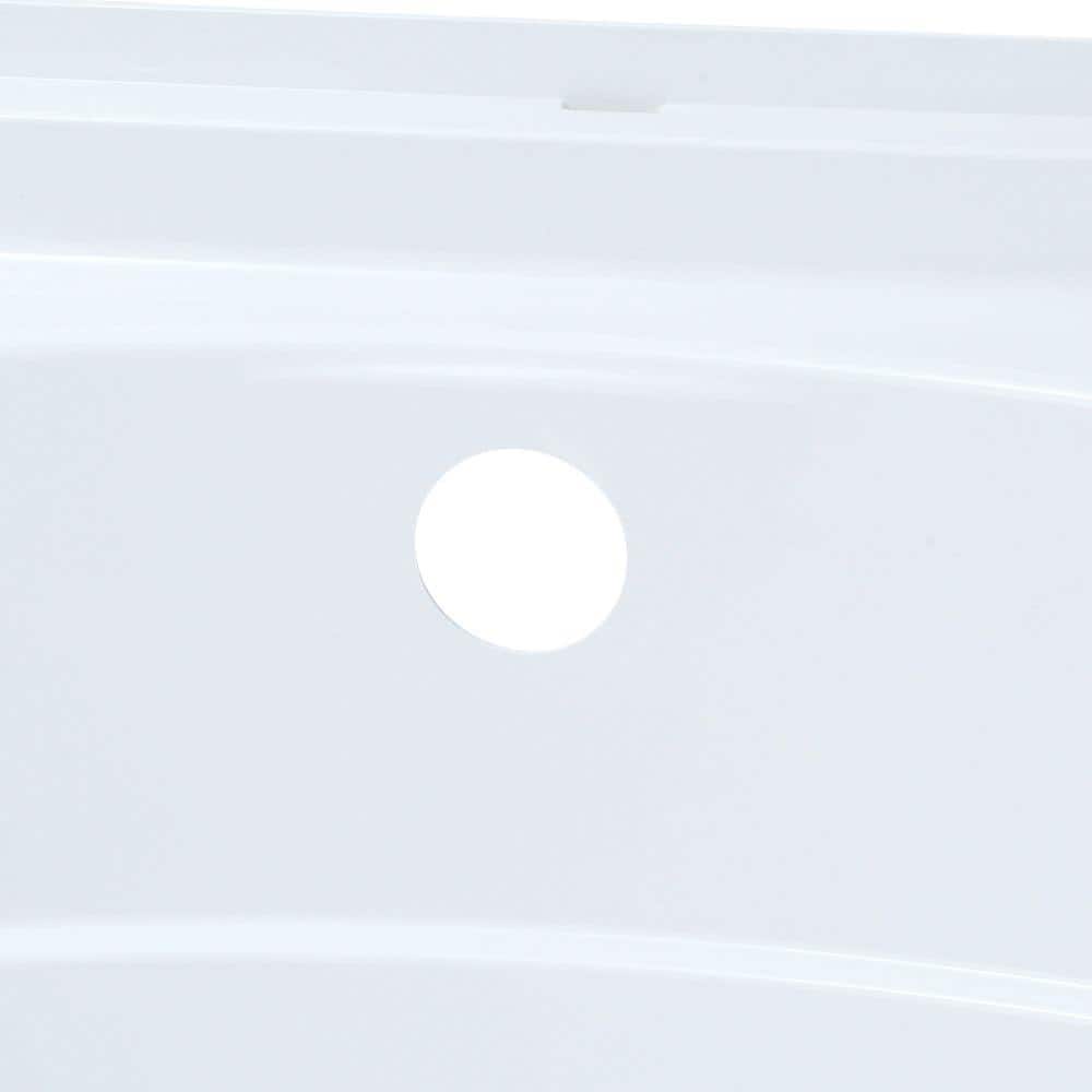 Sterling White Vikrell Alcove Bathtub with High Gloss Finish