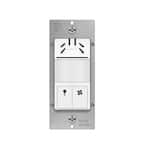 3 Amp 3-Speed Dual Tech Humidity Sensor Switch Bathroom Light and Fan Control in White