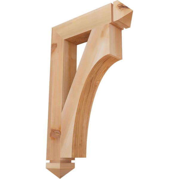 Ekena Millwork 3.5 in. x 32 in. x 20 in. Western Red Cedar Westlake Arts and Crafts Smooth Bracket