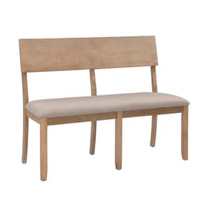 Rodman Gray Wash Dining Bench 36 in. H x 52.5 in. W x 20.25 in. D