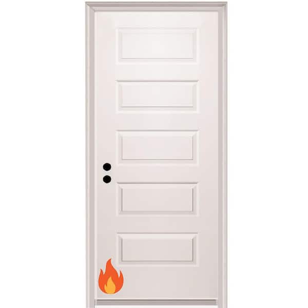 32 in. x 80 in. Rockport Right-Hand Primed Composite 20 Min. Fire-Rated House-to-Garage Single Prehung Interior Door