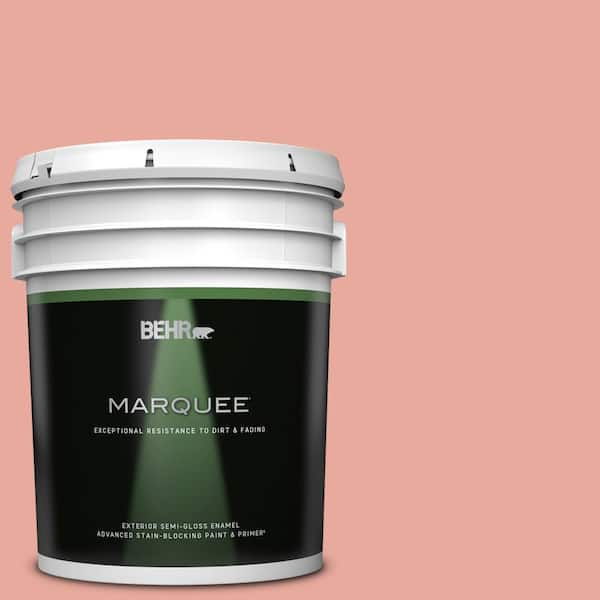 BEHR MARQUEE 5 gal. #M170-4 Passion Fruit Punch Semi-Gloss Enamel Exterior Paint & Primer