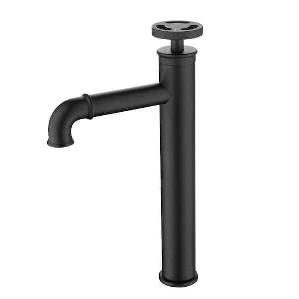 8 in. Widespread Single Knob Handle High Arc Single Hole Bathroom Faucet in Brushed Gold