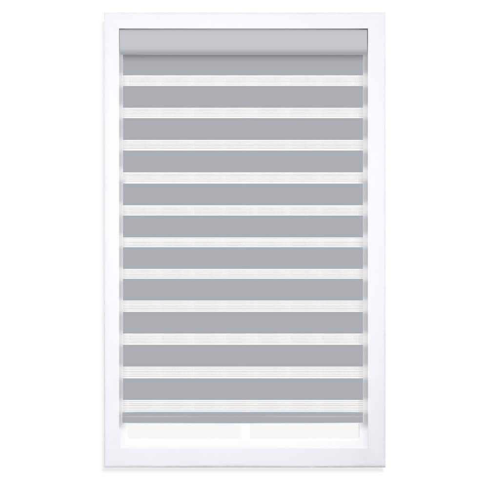 Gray Cordless Light Filtering Zebra Polyester Roller Shade, 60 in. W x 72 in. L price history on PriceWatchPro