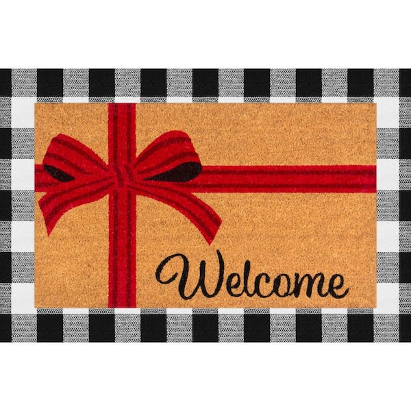 Welcome Bow 24 in. x 36 in. Layering Mat