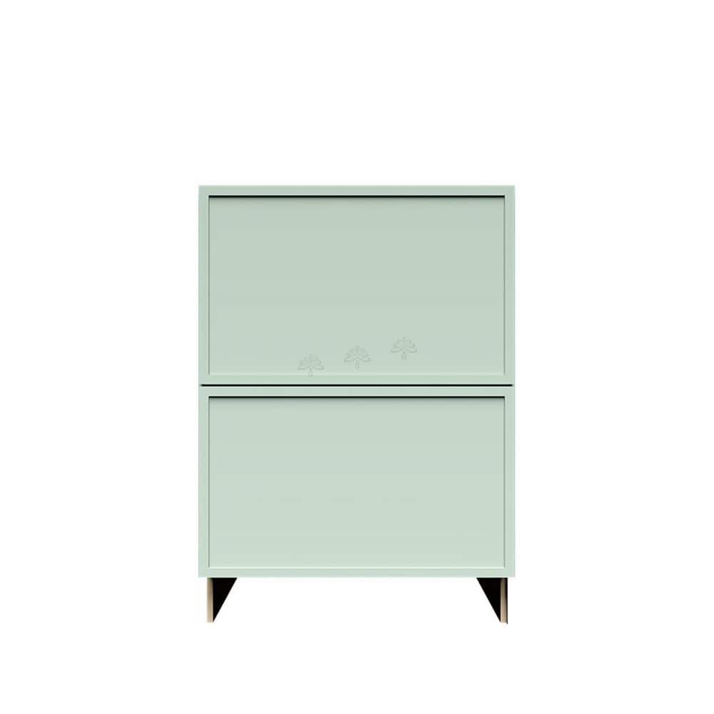 Slim Shaker Assembled 21 in. W x 34.5 in. H x 24 in. D 2-Drawer Kitchen Cabinet in Green price history on PriceWatchPro