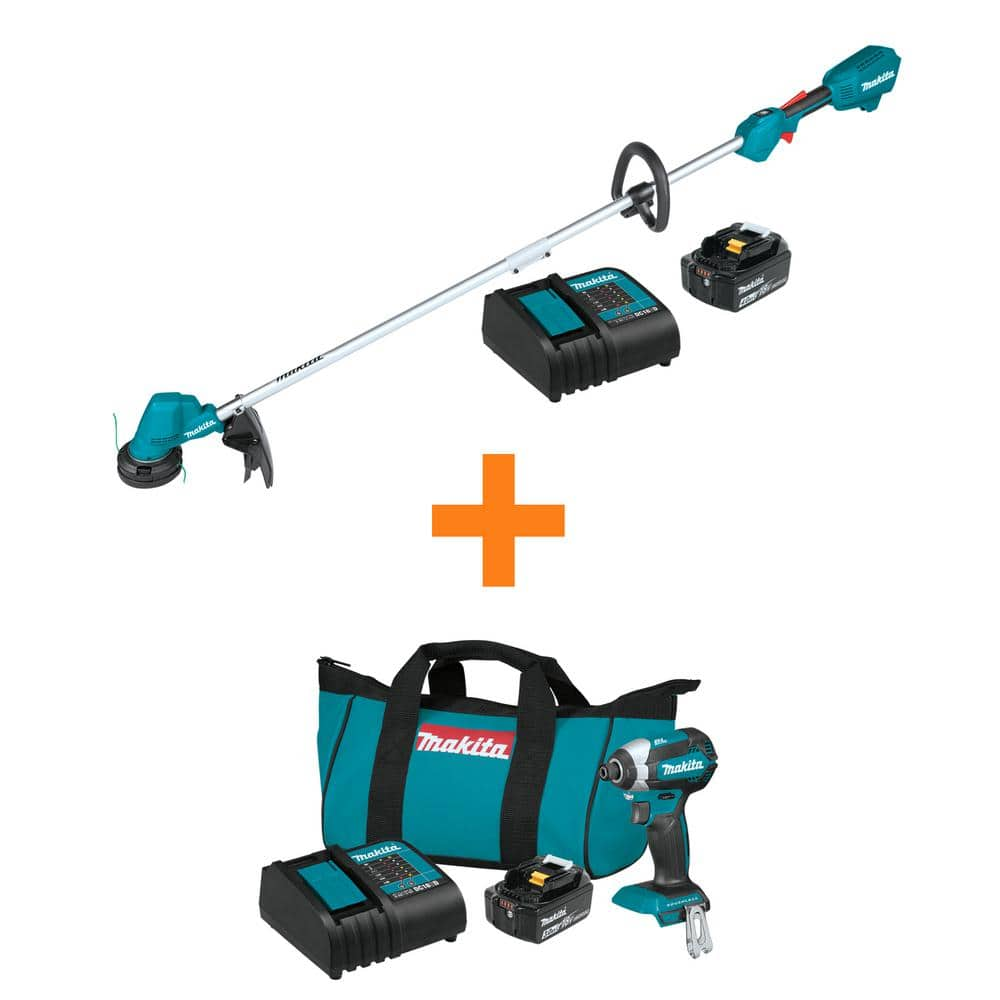 18V LXT Li-Ion BL Cordless String Trimmer Kit with Bonus 18V LXT Li-Ion BL Cordless Impact Driver Kit (Battery 3.0Ah) -  Makita, XRU23SM1-XDT131