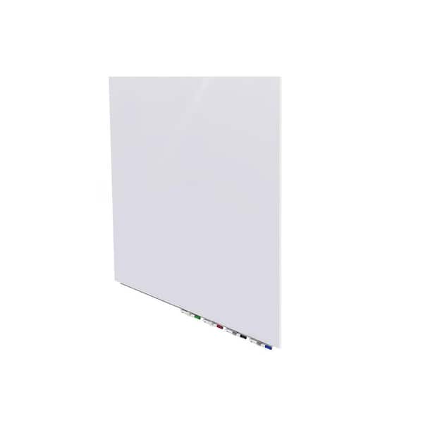 ghent Aria 48 in. x 48 in. Magnetic Square Glass Whiteboard, Low Profile, White, 1-Pack