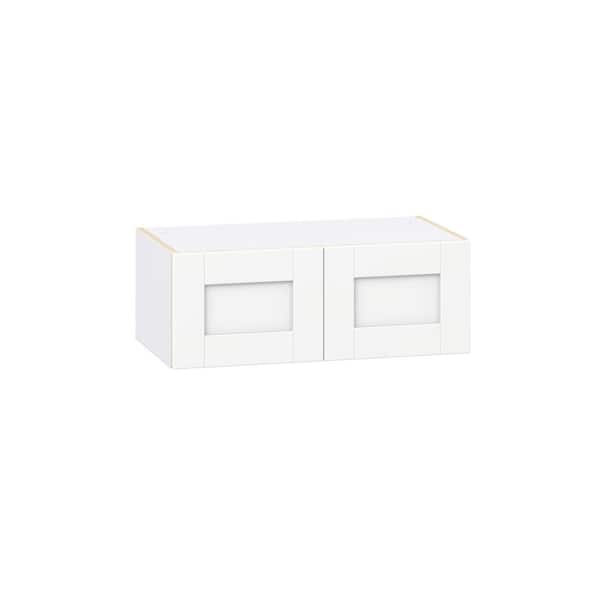 Milton 27 in. W x 14 in. D x 10 in. H Assembled Shaker Wall Bridge Kitchen Cabinet in Bright White