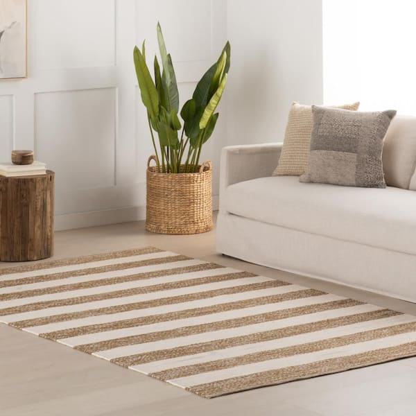 Sonnet Striped Brown 5 ft. x 8 ft. Outdoor Area Rug