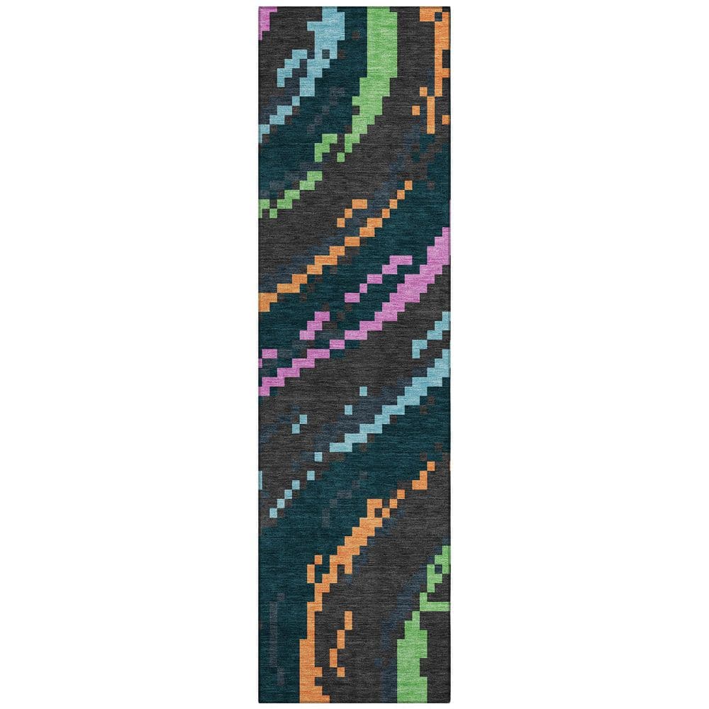 Chantille Machine Washable Indoor/Outdoor Abstract ACN2828 Graphite 2 ft. x 7 ft. Runner Rug price history on PriceWatchPro