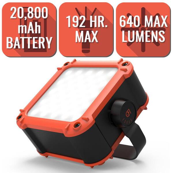 Gear Aid FLUX Series 640 Lumen LED Work Light with 20,800mAh Power Bank for Mobile Charging